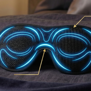 3D Blackout Eye Mask: Soft Contoured Sleep Mask for Travel & Home