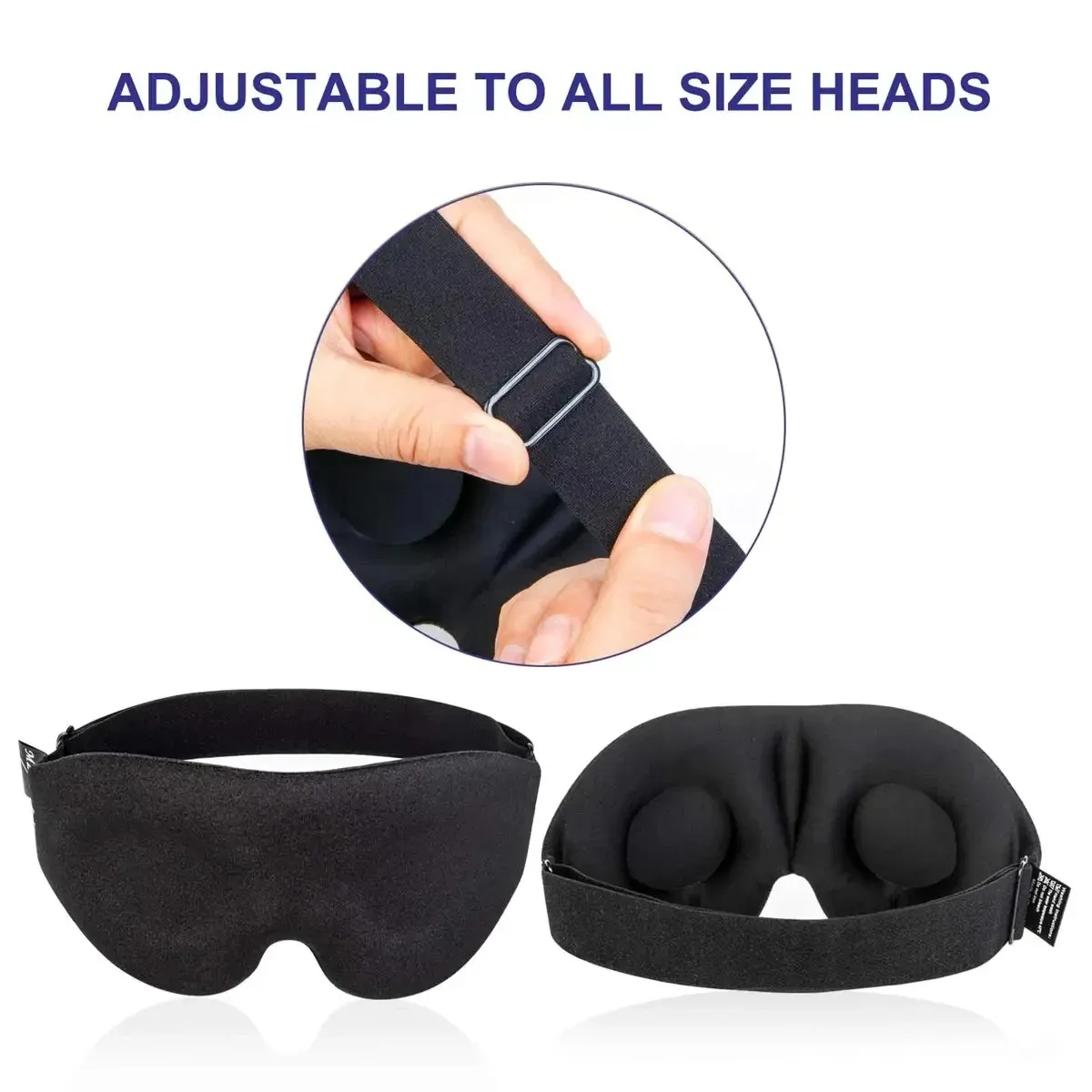 3D Blackout Eye Mask: Soft Contoured Sleep Mask for Travel & Home - Image 6