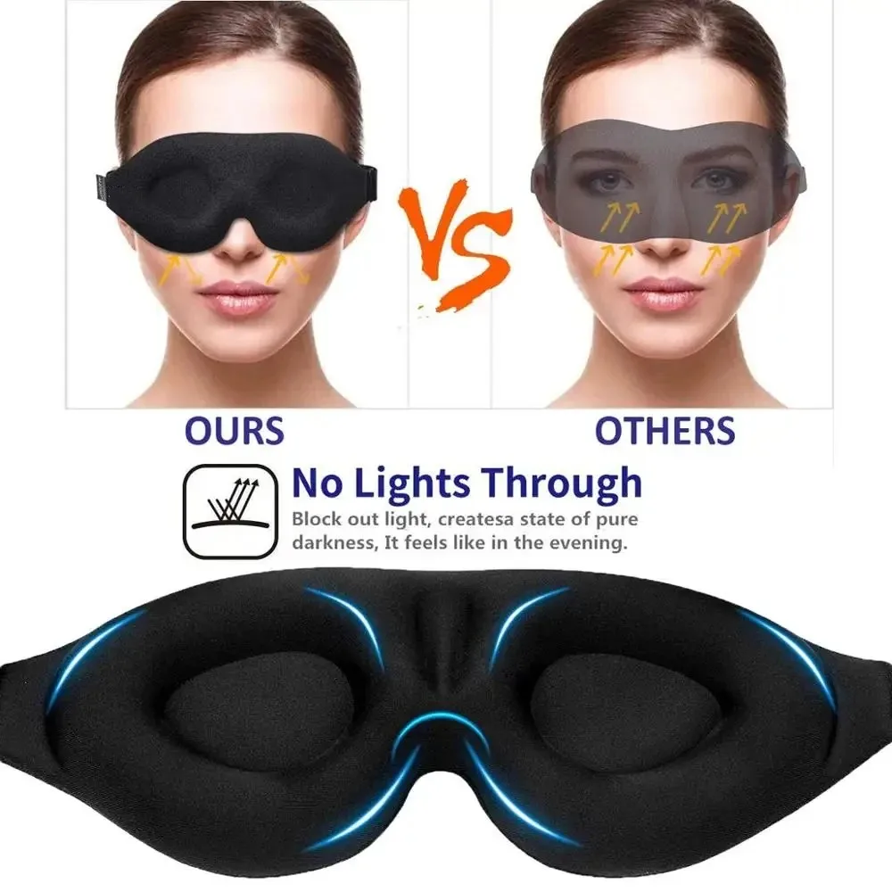 3D Blackout Eye Mask: Soft Contoured Sleep Mask for Travel & Home - Image 4