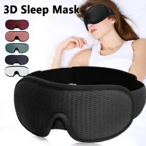 3D Sleeping Eye Mask Block Out Light Soft Padded Travel Shade Cover Rest Relax Sleeping Blindfold Eye Cover Sleep Mask Eyepatch